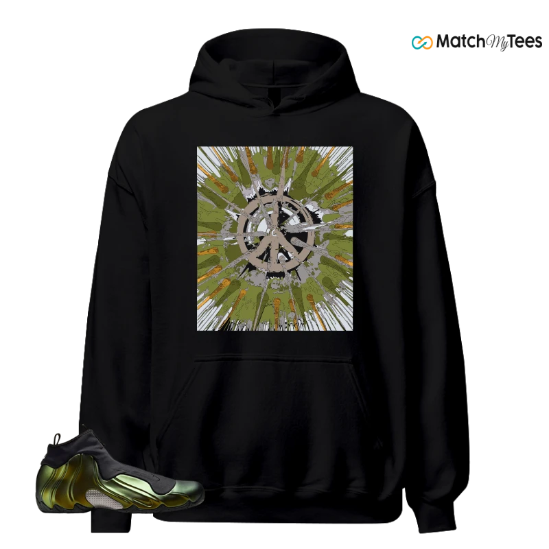 NIKE AIR FLIGHTPOSITE BLACK METALLIC GOLD SNEAKER Matching Tees hoodie