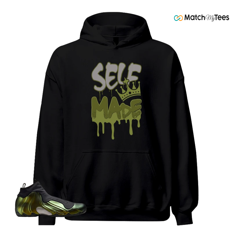 NIKE AIR FLIGHTPOSITE BLACK METALLIC GOLD SNEAKER Matching Tees hoodie