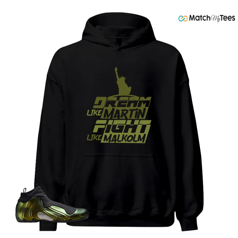 NIKE AIR FLIGHTPOSITE BLACK METALLIC GOLD SNEAKER Matching Tees hoodie