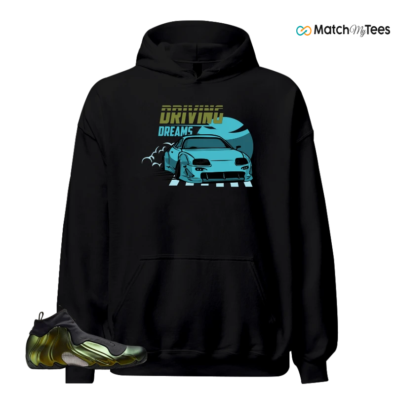 NIKE AIR FLIGHTPOSITE BLACK METALLIC GOLD SNEAKER Matching Tees hoodie