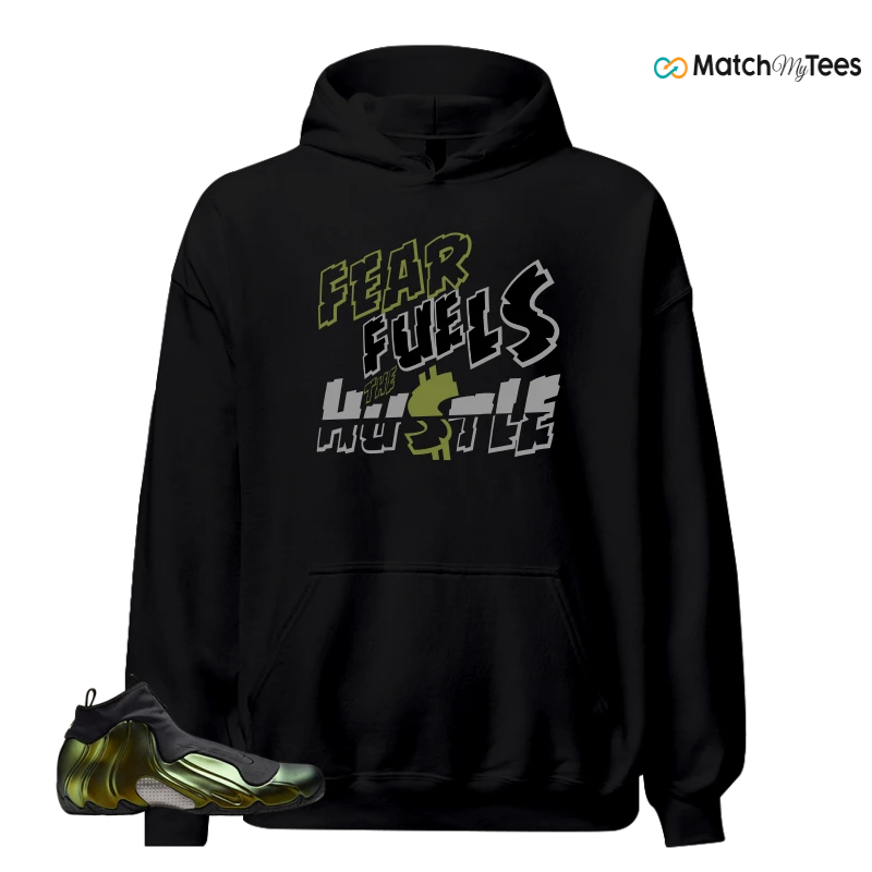 NIKE AIR FLIGHTPOSITE BLACK METALLIC GOLD SNEAKER Matching Tees hoodie