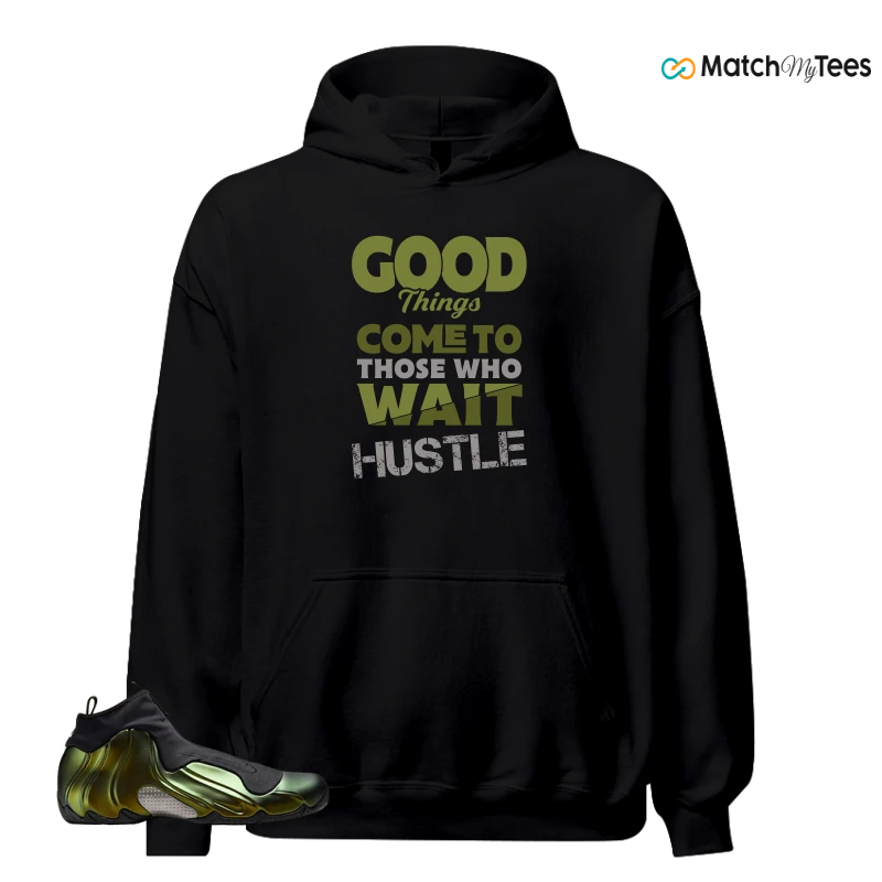 NIKE AIR FLIGHTPOSITE BLACK METALLIC GOLD SNEAKER Matching Tees hoodie