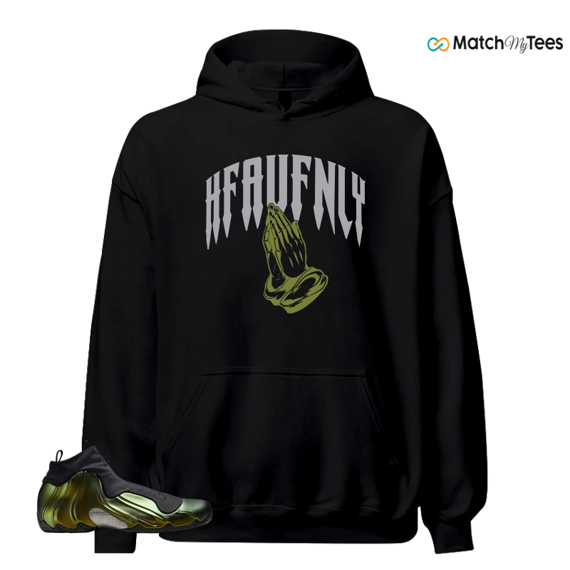 NIKE AIR FLIGHTPOSITE BLACK METALLIC GOLD SNEAKER Matching Tees hoodie