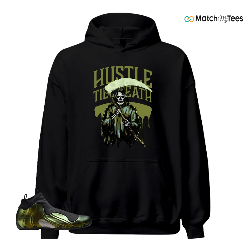 NIKE AIR FLIGHTPOSITE BLACK METALLIC GOLD SNEAKER Matching Tees hoodie