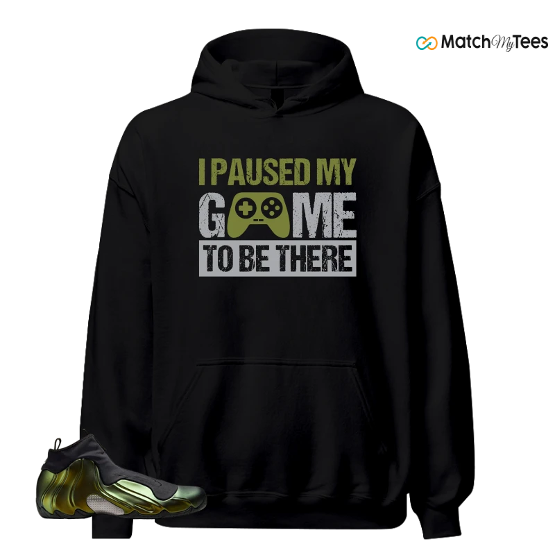 NIKE AIR FLIGHTPOSITE BLACK METALLIC GOLD SNEAKER Matching Tees hoodie