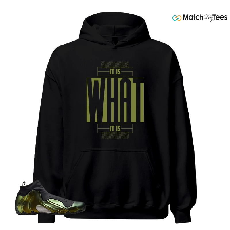 NIKE AIR FLIGHTPOSITE BLACK METALLIC GOLD SNEAKER Matching Tees hoodie