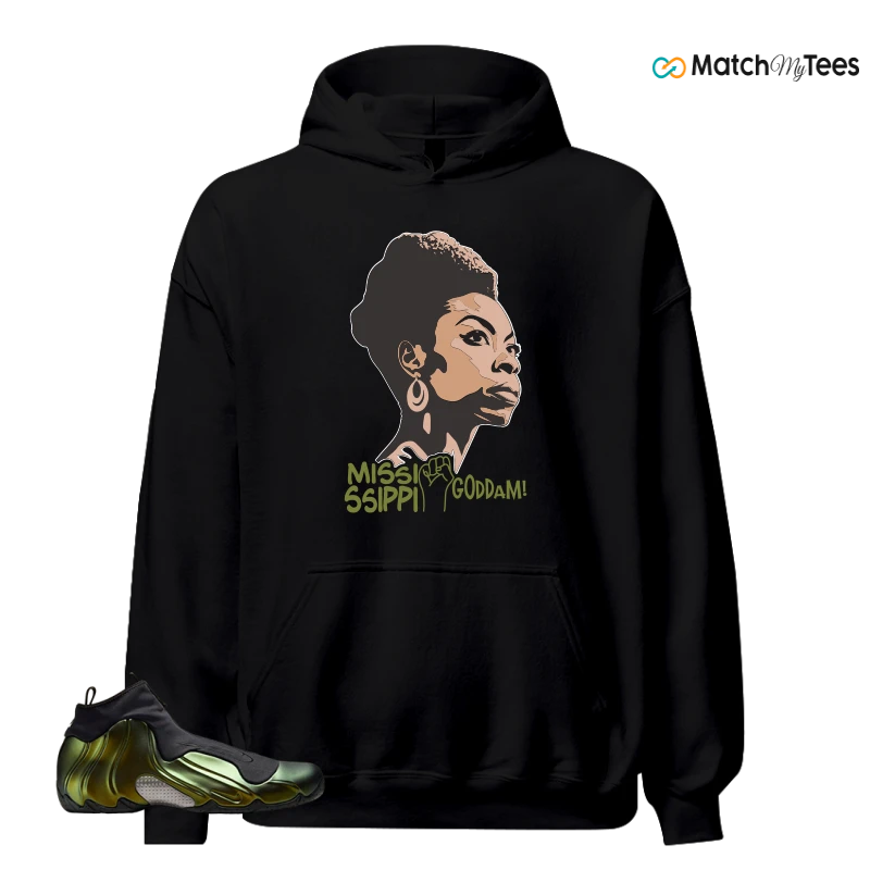 NIKE AIR FLIGHTPOSITE BLACK METALLIC GOLD SNEAKER Matching Tees hoodie