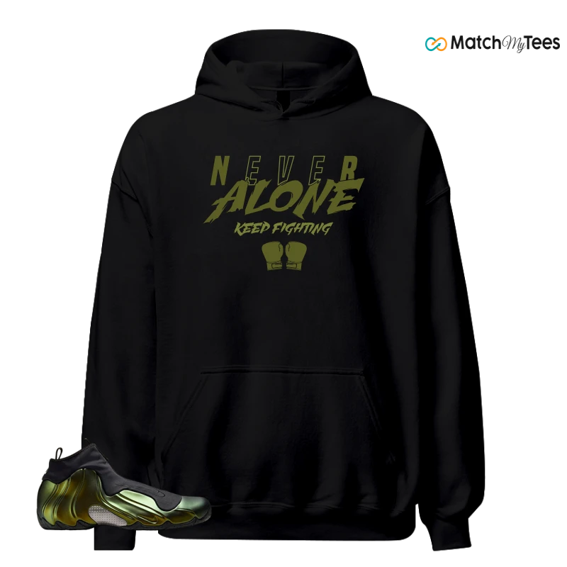 NIKE AIR FLIGHTPOSITE BLACK METALLIC GOLD SNEAKER Matching Tees hoodie