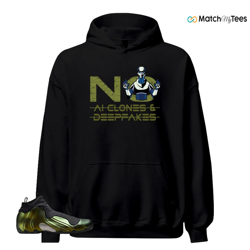 NIKE AIR FLIGHTPOSITE BLACK METALLIC GOLD SNEAKER Matching Tees hoodie