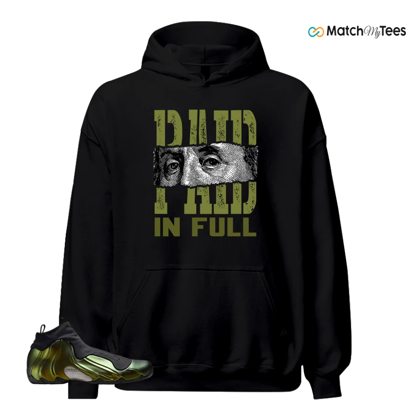 NIKE AIR FLIGHTPOSITE BLACK METALLIC GOLD SNEAKER Matching Tees hoodie