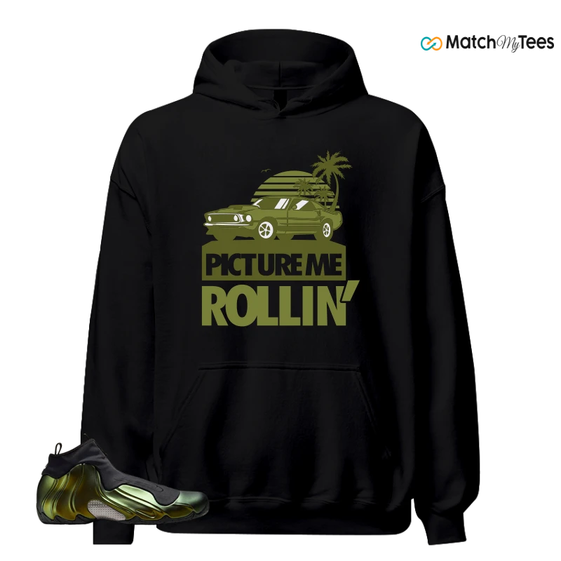 NIKE AIR FLIGHTPOSITE BLACK METALLIC GOLD SNEAKER Matching Tees hoodie