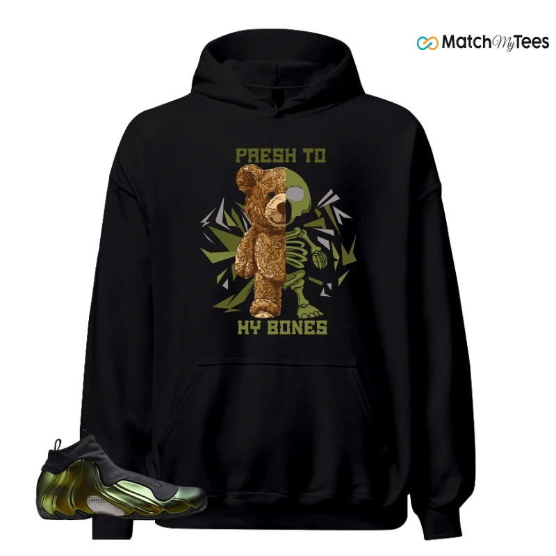 NIKE AIR FLIGHTPOSITE BLACK METALLIC GOLD SNEAKER Matching Tees hoodie