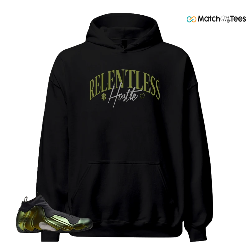 NIKE AIR FLIGHTPOSITE BLACK METALLIC GOLD SNEAKER Matching Tees hoodie