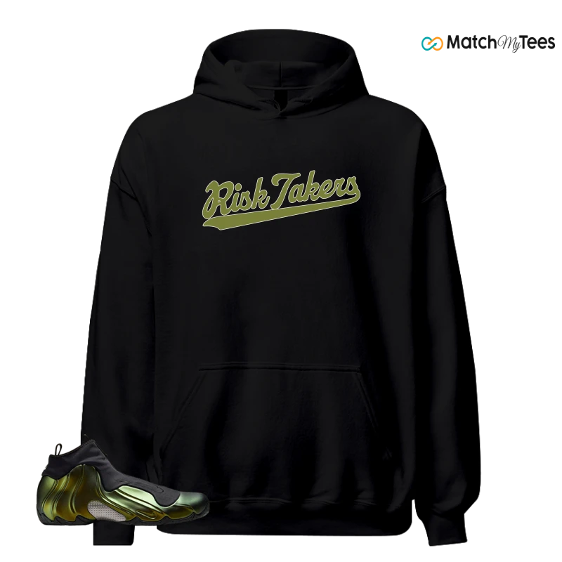 NIKE AIR FLIGHTPOSITE BLACK METALLIC GOLD SNEAKER Matching Tees hoodie