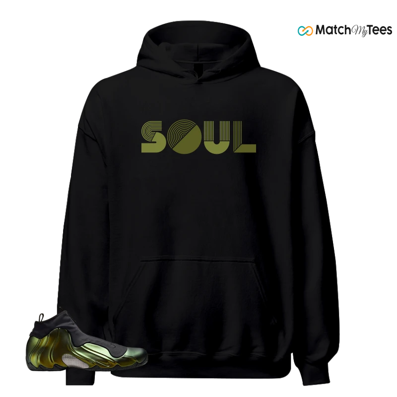 NIKE AIR FLIGHTPOSITE BLACK METALLIC GOLD SNEAKER Matching Tees hoodie