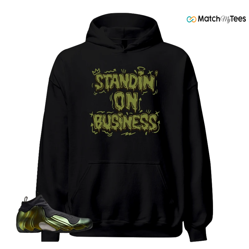 NIKE AIR FLIGHTPOSITE BLACK METALLIC GOLD SNEAKER Matching Tees hoodie