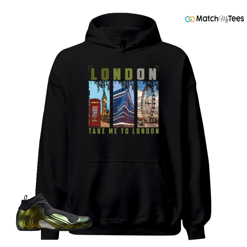 NIKE AIR FLIGHTPOSITE BLACK METALLIC GOLD SNEAKER Matching Tees hoodie