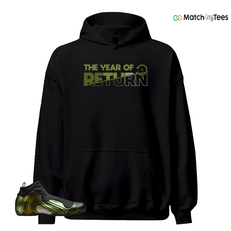 NIKE AIR FLIGHTPOSITE BLACK METALLIC GOLD SNEAKER Matching Tees hoodie