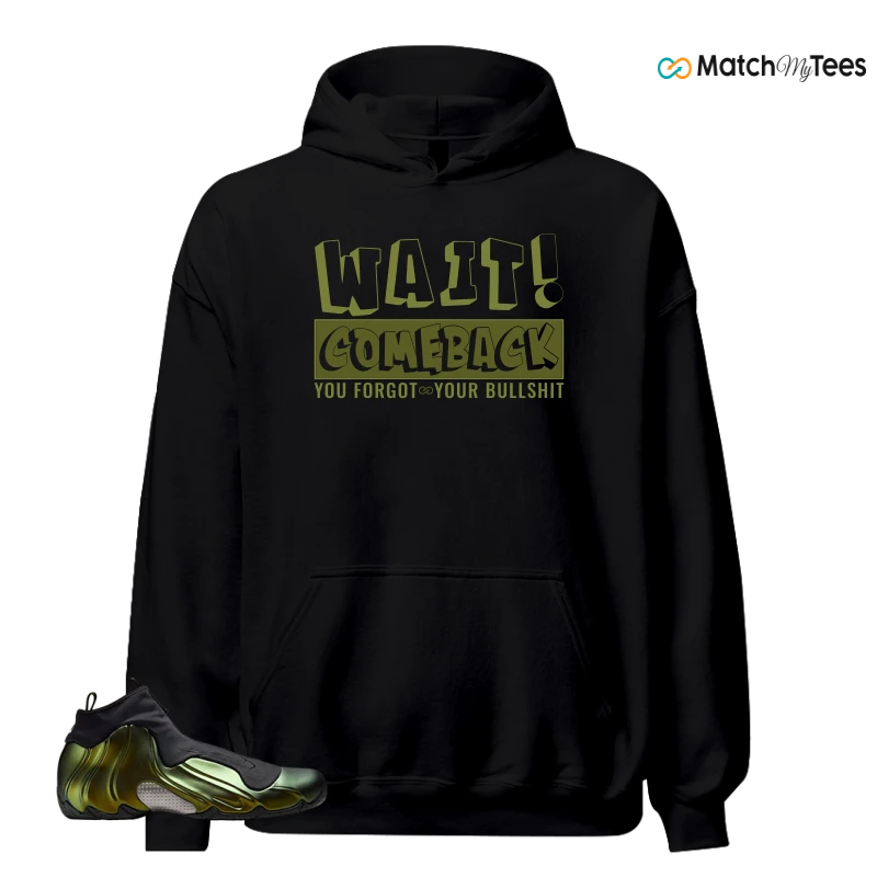 NIKE AIR FLIGHTPOSITE BLACK METALLIC GOLD SNEAKER Matching Tees hoodie