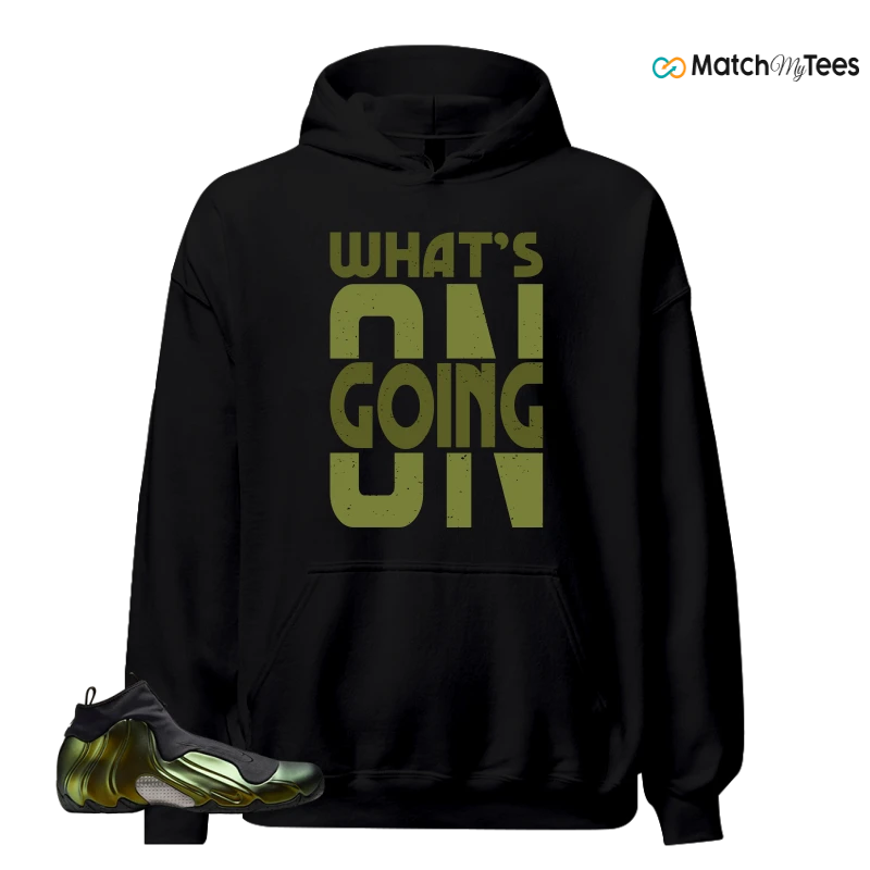 NIKE AIR FLIGHTPOSITE BLACK METALLIC GOLD SNEAKER Matching Tees hoodie