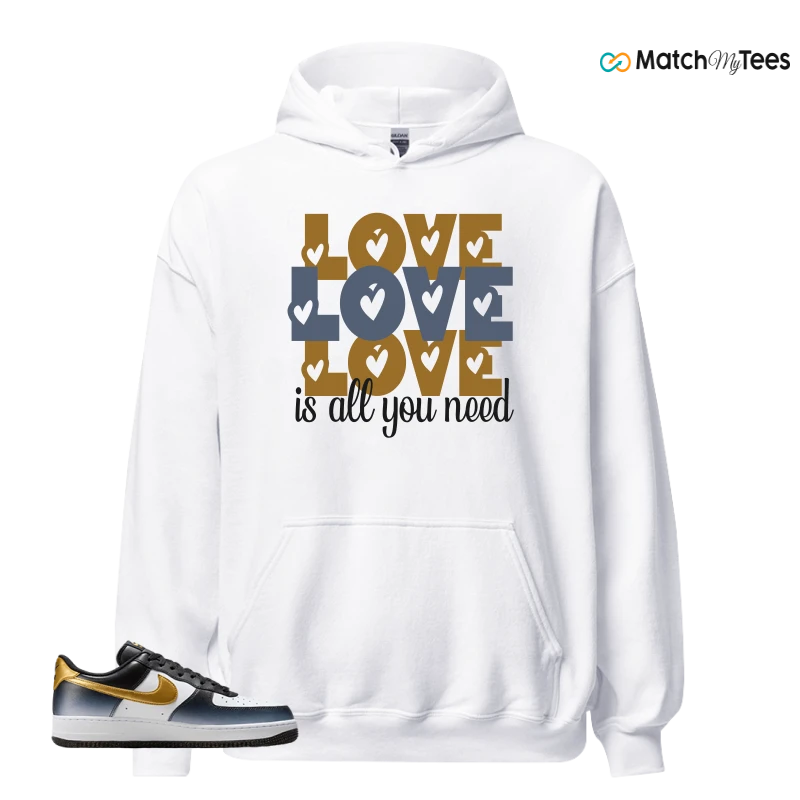 NIKE AIR FORCE 1 LOW FINE GOLD SNEAKER Matching Tees hoodie