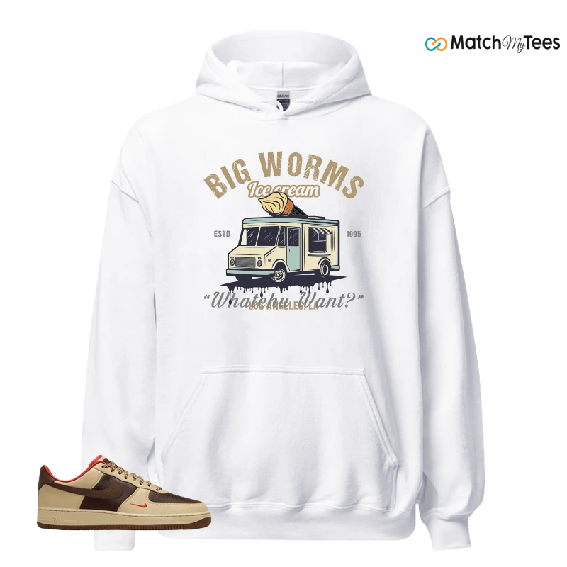 NIKE AIR FORCE 1 LOW LIGHT BRITISH TAN CACAO WOW SNEAKER Matching Tees hoodie