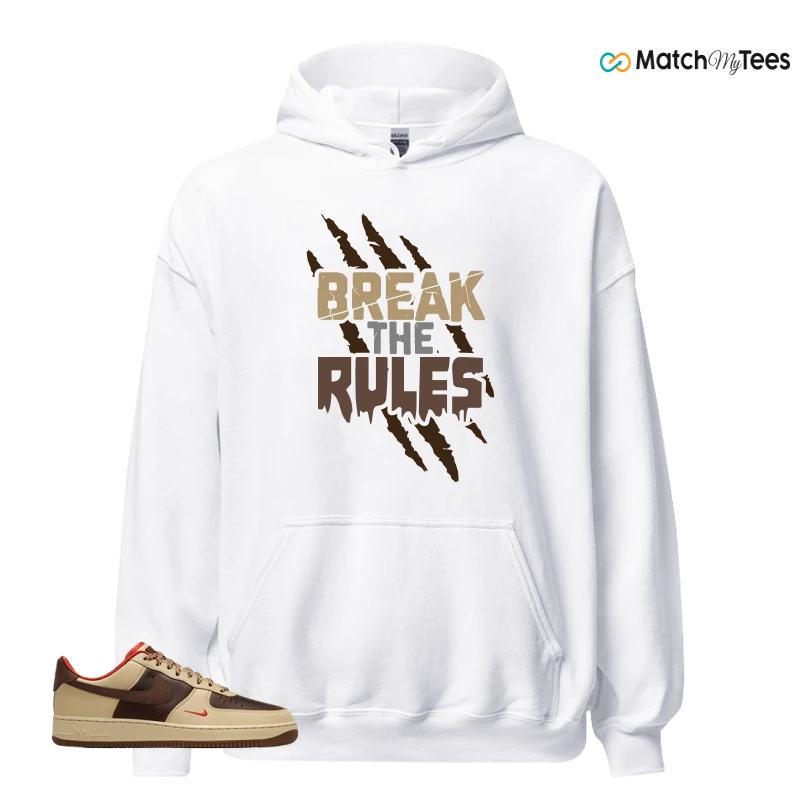 NIKE AIR FORCE 1 LOW LIGHT BRITISH TAN CACAO WOW SNEAKER Matching Tees hoodie