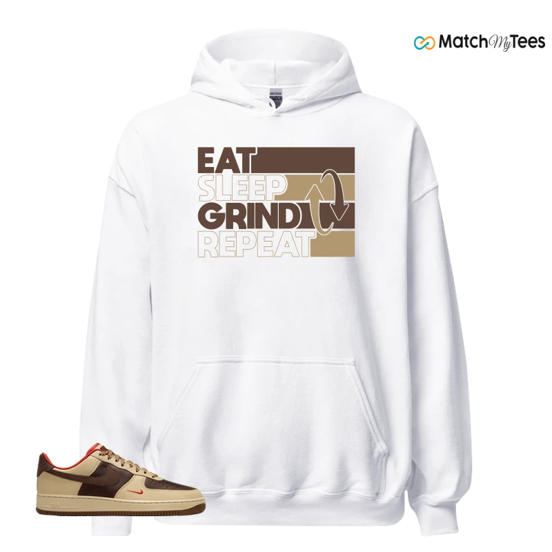 NIKE AIR FORCE 1 LOW LIGHT BRITISH TAN CACAO WOW SNEAKER Matching Tees hoodie
