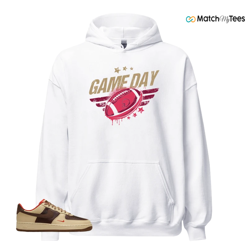 NIKE AIR FORCE 1 LOW LIGHT BRITISH TAN CACAO WOW SNEAKER Matching Tees hoodie