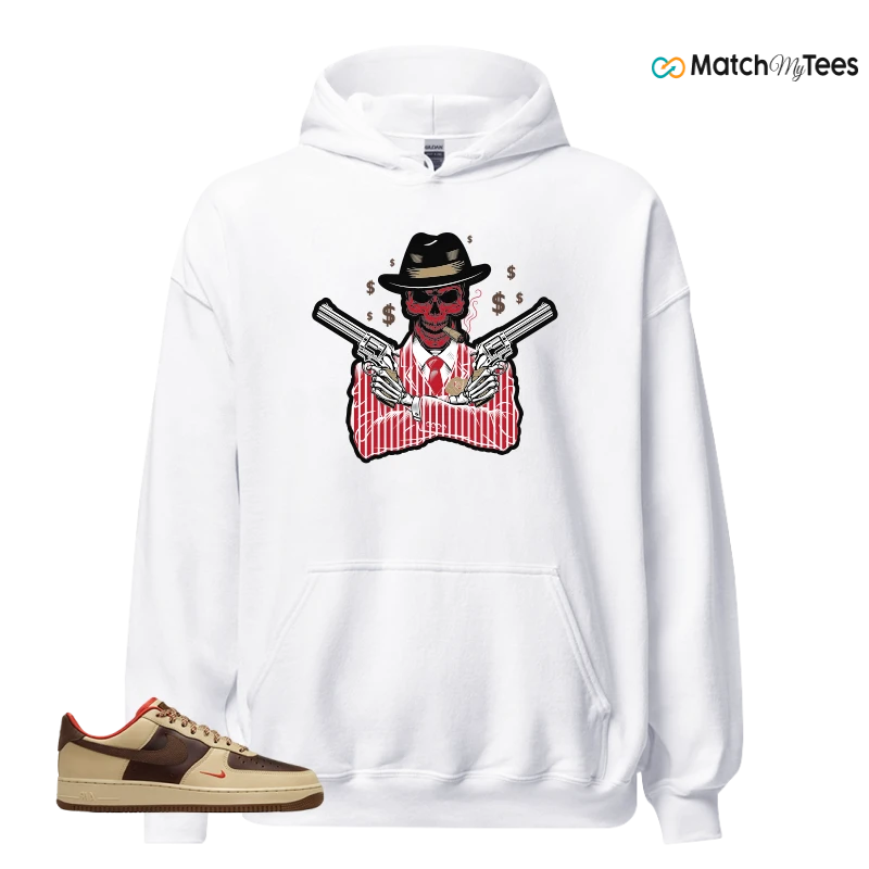 NIKE AIR FORCE 1 LOW LIGHT BRITISH TAN CACAO WOW SNEAKER Matching Tees hoodie