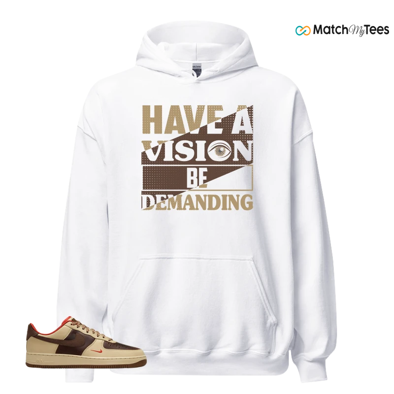 NIKE AIR FORCE 1 LOW LIGHT BRITISH TAN CACAO WOW SNEAKER Matching Tees hoodie