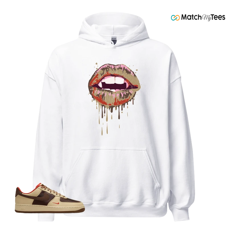 NIKE AIR FORCE 1 LOW LIGHT BRITISH TAN CACAO WOW SNEAKER Matching Tees hoodie