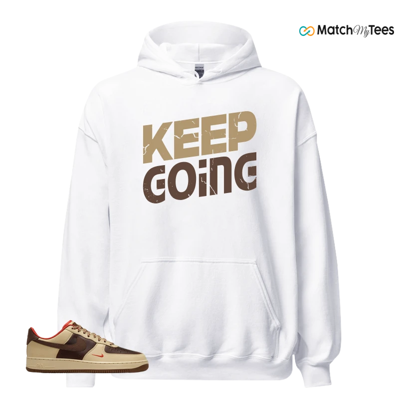 NIKE AIR FORCE 1 LOW LIGHT BRITISH TAN CACAO WOW SNEAKER Matching Tees hoodie
