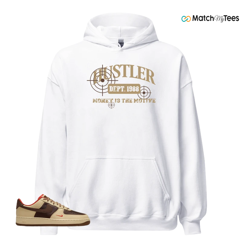 NIKE AIR FORCE 1 LOW LIGHT BRITISH TAN CACAO WOW SNEAKER Matching Tees hoodie