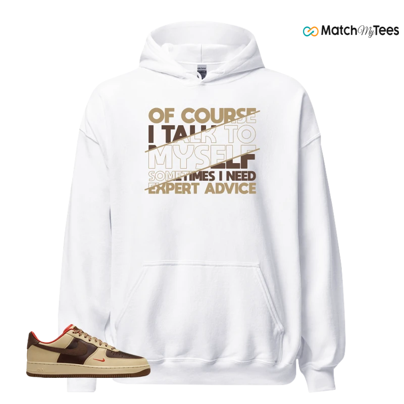 NIKE AIR FORCE 1 LOW LIGHT BRITISH TAN CACAO WOW SNEAKER Matching Tees hoodie