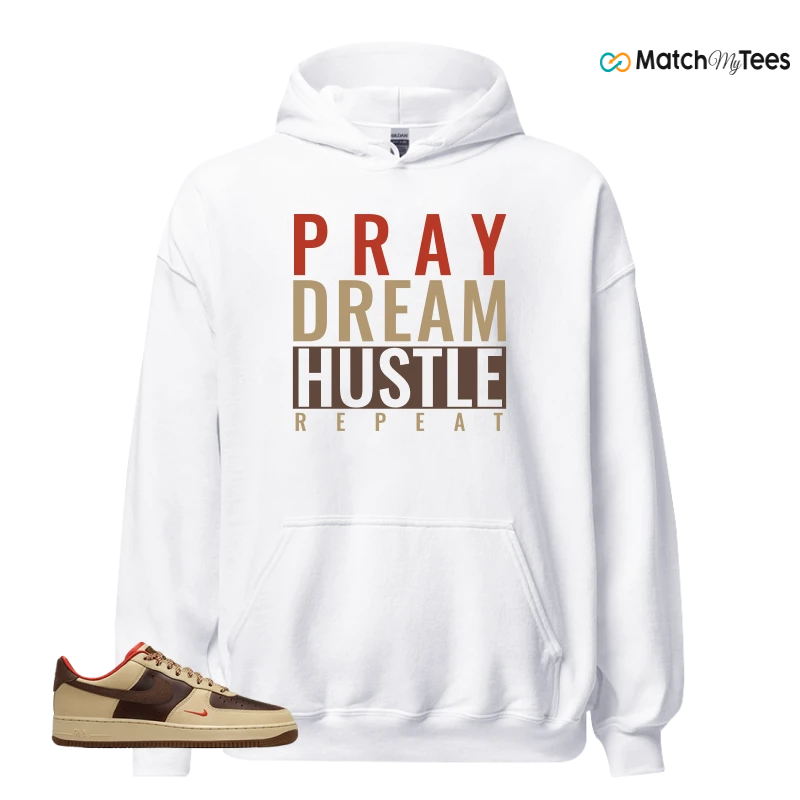 NIKE AIR FORCE 1 LOW LIGHT BRITISH TAN CACAO WOW SNEAKER Matching Tees hoodie