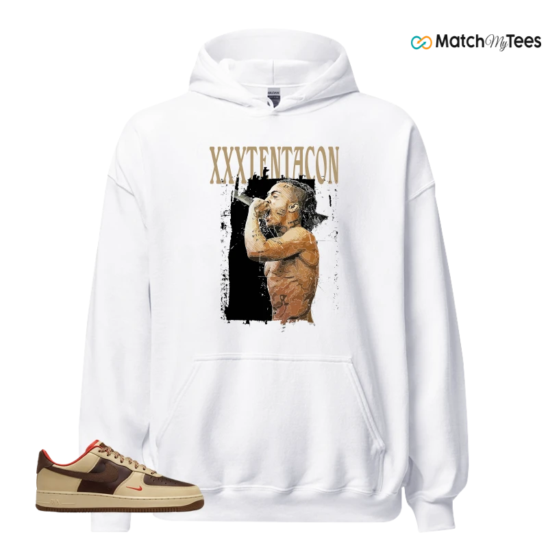 NIKE AIR FORCE 1 LOW LIGHT BRITISH TAN CACAO WOW SNEAKER Matching Tees hoodie