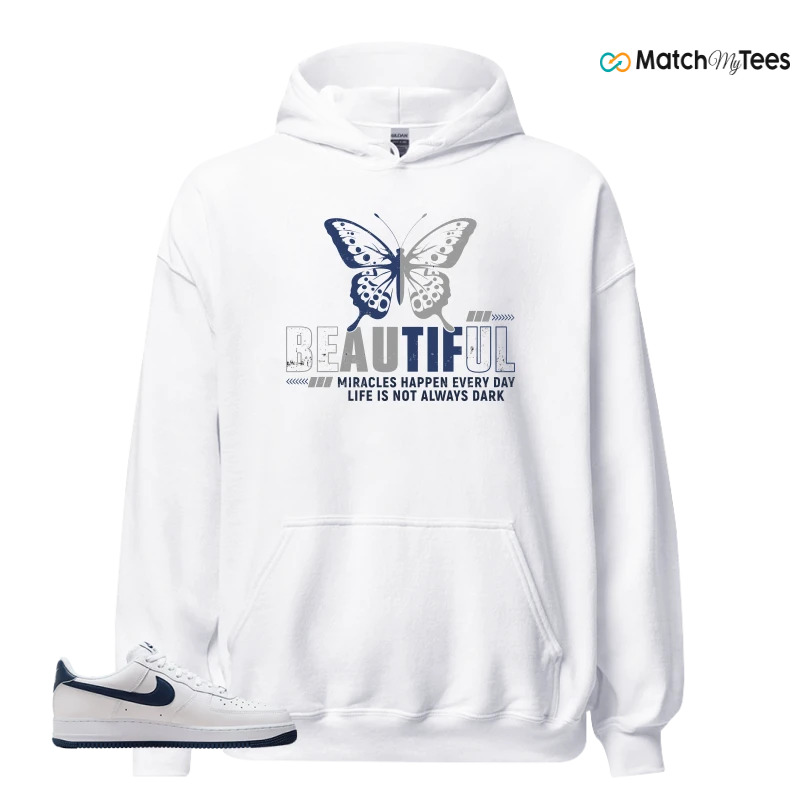 NIKE AIR FORCE 1 LOW WHITE MIDNIGHT NAVY SNEAKER Matching Tees hoodie