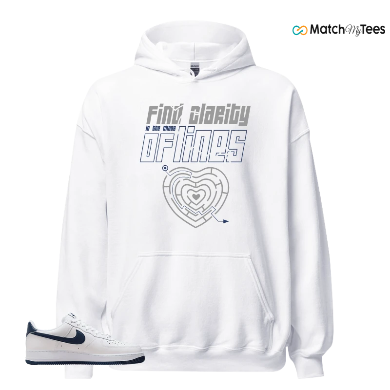 NIKE AIR FORCE 1 LOW WHITE MIDNIGHT NAVY SNEAKER Matching Tees hoodie