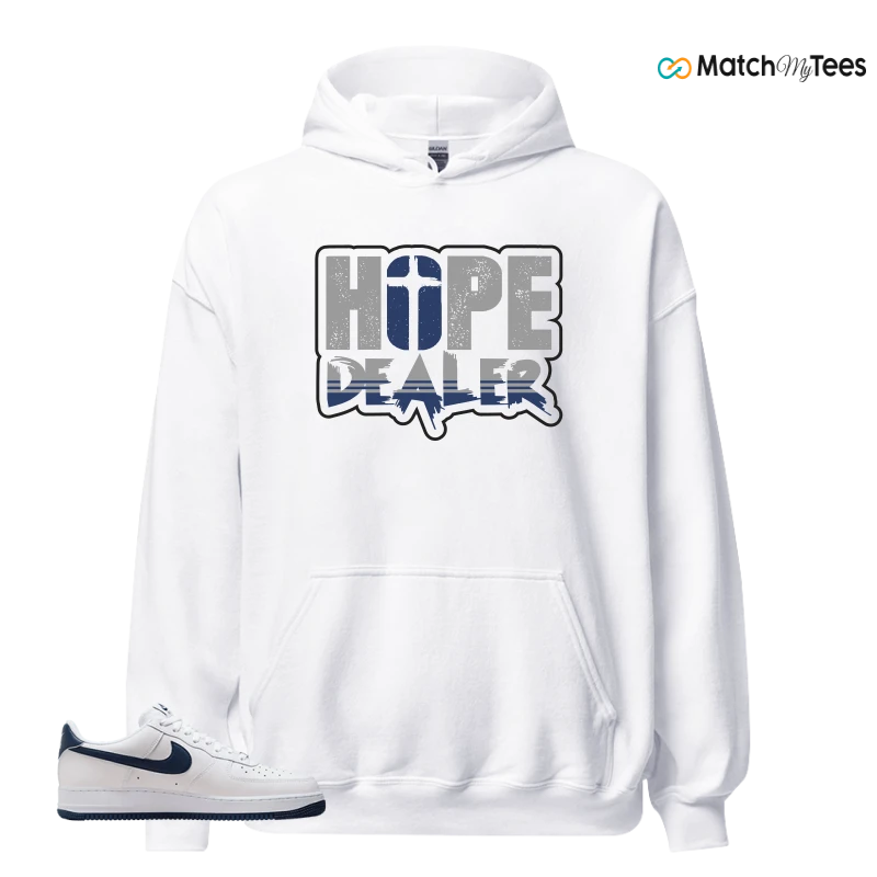 NIKE AIR FORCE 1 LOW WHITE MIDNIGHT NAVY SNEAKER Matching Tees hoodie