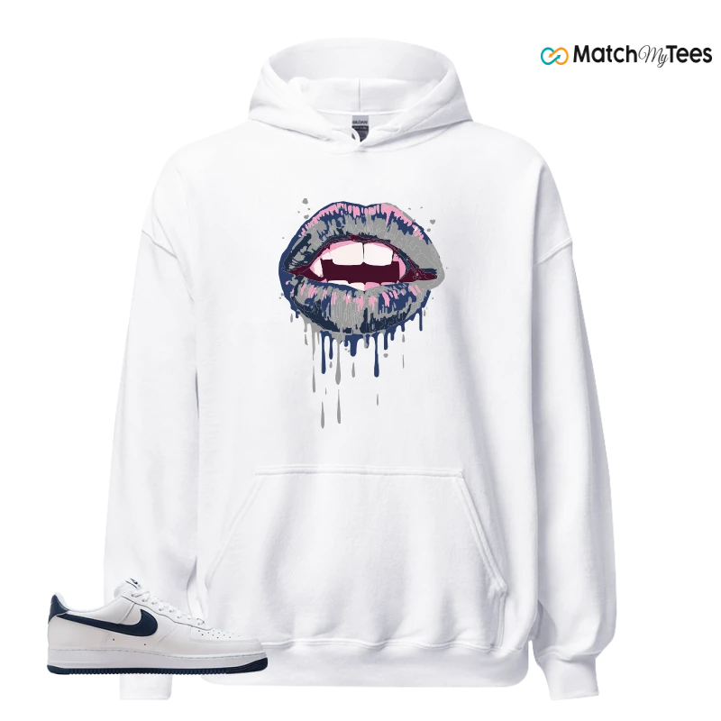 NIKE AIR FORCE 1 LOW WHITE MIDNIGHT NAVY SNEAKER Matching Tees hoodie