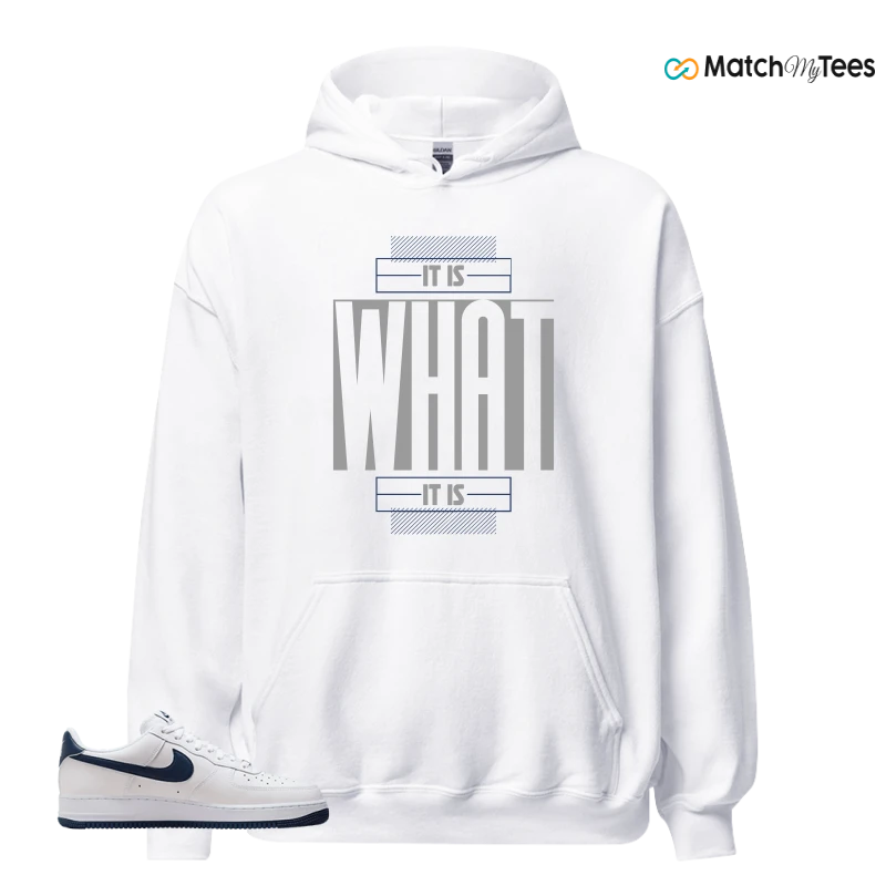 NIKE AIR FORCE 1 LOW WHITE MIDNIGHT NAVY SNEAKER Matching Tees hoodie