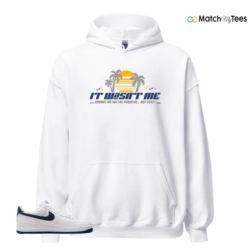 NIKE AIR FORCE 1 LOW WHITE MIDNIGHT NAVY SNEAKER Matching Tees hoodie