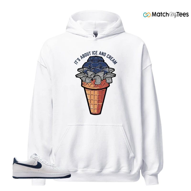 NIKE AIR FORCE 1 LOW WHITE MIDNIGHT NAVY SNEAKER Matching Tees hoodie