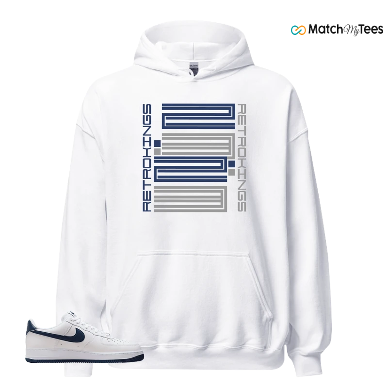 NIKE AIR FORCE 1 LOW WHITE MIDNIGHT NAVY SNEAKER Matching Tees hoodie