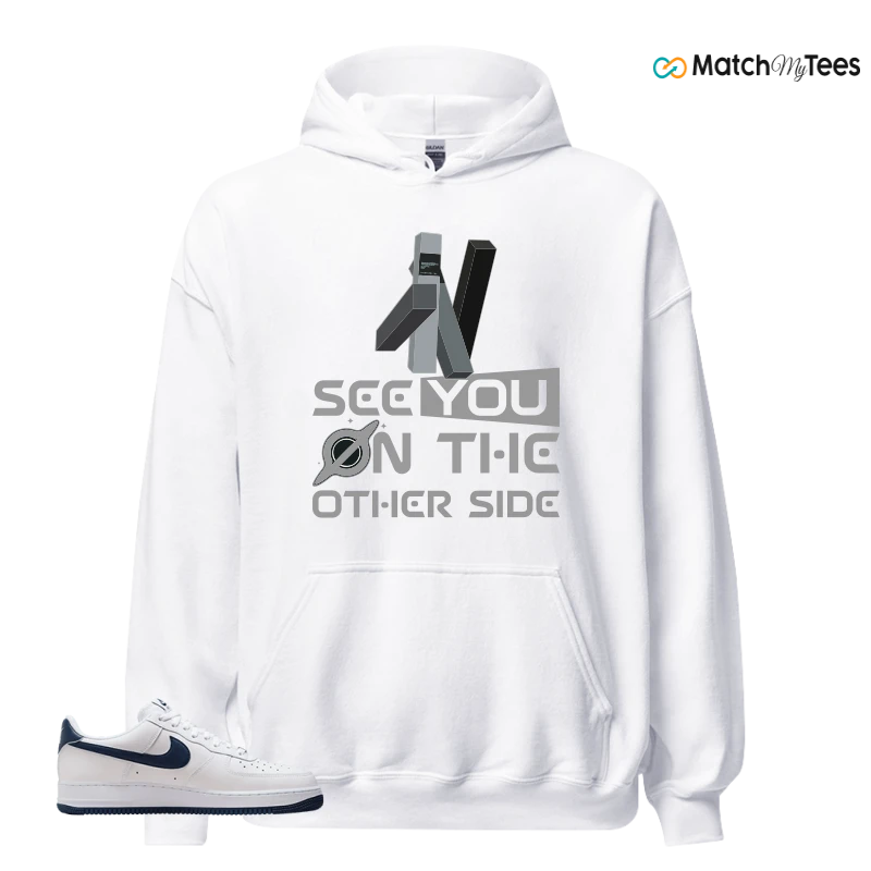 NIKE AIR FORCE 1 LOW WHITE MIDNIGHT NAVY SNEAKER Matching Tees hoodie