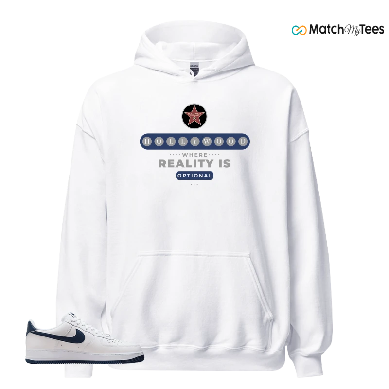 NIKE AIR FORCE 1 LOW WHITE MIDNIGHT NAVY SNEAKER Matching Tees hoodie