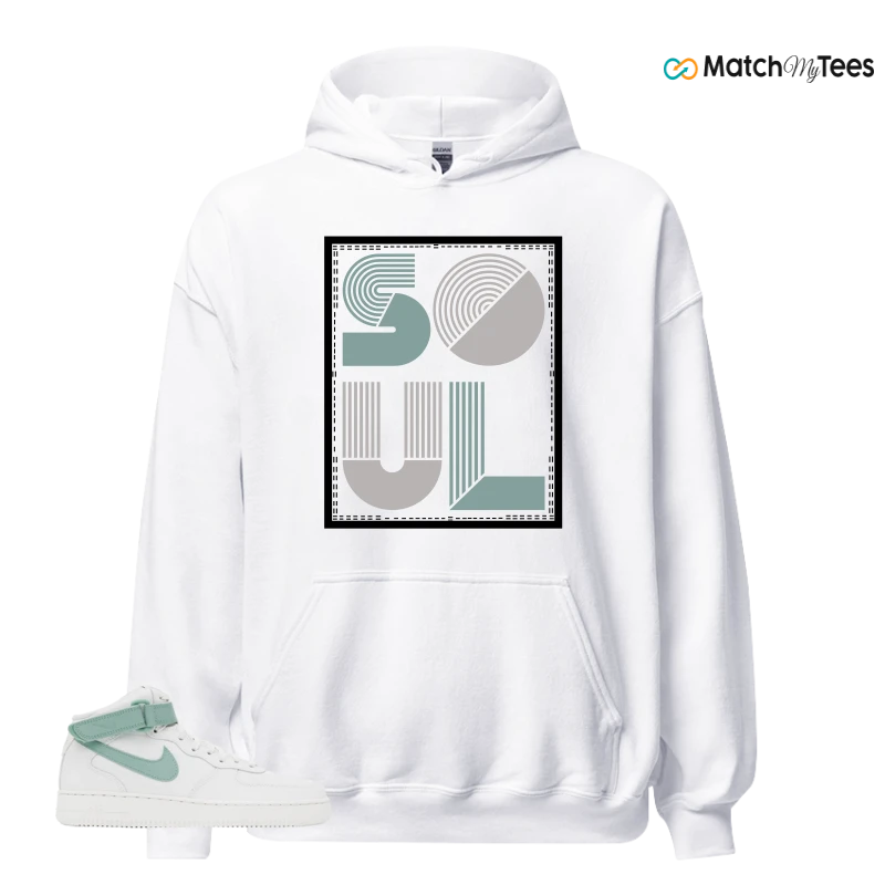 NIKE AIR FORCE 1 MID SEAFOAM GREEN SNEAKER Matching Tees hoodie