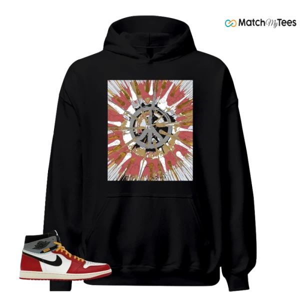 NIKE AIR JORDAN 1 HIGH X UNION LA SNEAKER/VARSITY RED/BLACK-SAIL-SHADOW GREY-MUSLIN matching Hoodie