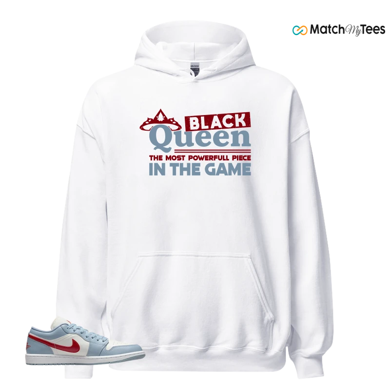 NIKE AIR JORDAN 1 LOW BLUE DUNE RED WMNS SNEAKER Matching Tees hoodie
